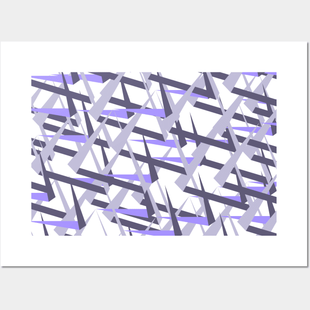 Jagged Clutter Pattern - Royal Wall Art by DaTacoX